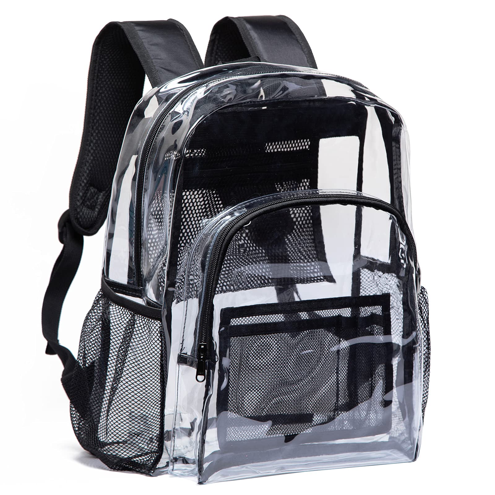 Hot Sale Custom Logo Clear Backpack School Bag Heavy Duty Transparent PVC Backpack with Reinforced Strap for College Workplace