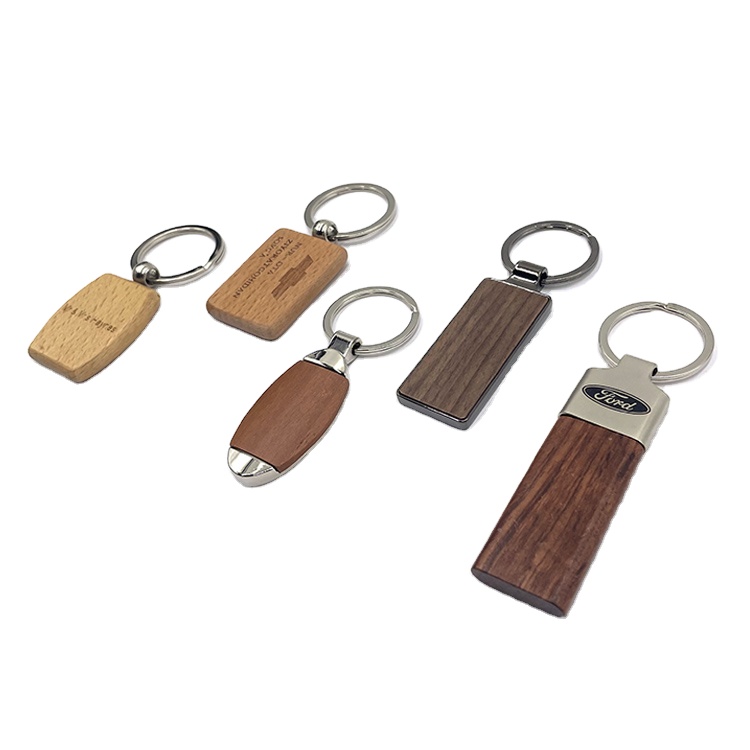 Popular DIY Custom Design Printed Engraved Laser Name logo Blank Wooden Keychain