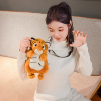 Tigre Lion Koala raton laveur en peluche sac à dos Kawaii mignon dessin animé Animal sac à dos en peluche sac en peluche jouet