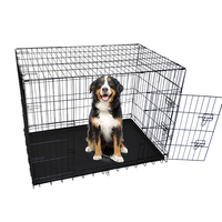 Cage à chien pliable et cage à animaux de compagnie pliable, enclos pour animaux de compagnie en métal durable, poulailler extérieur aéré, chenil portable pour chien