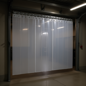 Rideau à lanières en PVC 80 po x 36 po x 0,08 po, lot de 6, pour porte de congélateur, porte de garage, étanche, design minimaliste - Product Image 2