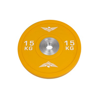 Plaque de poids pour bumper de CPU multicolore VANBO Factory, diamètre 450 mm, impression UV, motif personnalisé, 5 à 25 kg, pour usage commercial en salle de sport