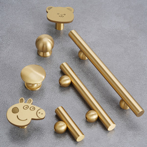 Single Long Hole Solid Brass Furniture Hardware Modern <b>Dresser</b> Pull Handle <b>for</b> Bedroom Cabinets Drawers <b>for</b> Clothes Shoes - Product Image 2