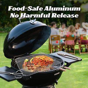 Disposable <b>Grill</b> Topper 16x12 Inch <b>Grill</b> <b>Mesh</b> Mat Disposable Pans Non-Stick BBQ Aluminum Mats <b>for</b> Outdoor <b>Grills</b> - Product Image 5