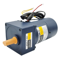 Moteur à induction monophasé 110 V/120 V 80 mm 25 W CA réversible à vitesse réglable avec frein, boîte de vitesses métallique, montage à bride