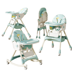 Chaise haute bébé portable à bascule 2025 avec fonctions de sécurité pour 0-12 mois, utilisation au parc et à la maison, verte - Product Image 6