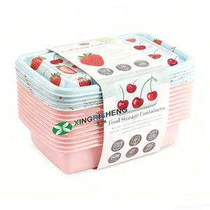 6-Pack Herbruikbare Voedselopslagcontainers Set 6 Pk Bpa-Vrije Plastic Bakjes Met Deksels Lekvrije Lunchboxen Voor Maaltijdvoorbereiding - Product Image 1