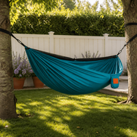 Hamac de camping portable en toile pour l'extérieur, léger et compact, lit suspendu pour les voyages, la randonnée, la pêche, la pelouse, le jardin