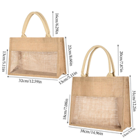 Sacs cadeaux de mariage en lin transparent avec logo personnalisé, décorations pour demoiselles d'honneur, 1 pièce minimum de commande