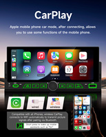 Autoradio multimédia BQCC 6,86 pouces, écran HD, Carplay, lecteur DVD, radio FM AM, Android Auto, format simple DIN, OEM