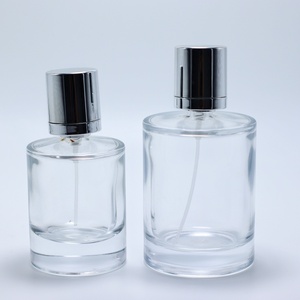 Wholesale 30ml50ml100ml Round Clear Glass <b>Perfume</b> <b>Bottle</b> with Silver Cap - Product Image 2