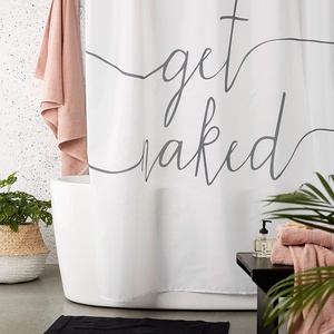 Rideau imprimé personnalisé en polyester écologique, rideau <span class=keywords><strong>de</strong></span> douche Design marbre nu, rideau <span class=keywords><strong>de</strong></span> bain numérique étanche - Product Image 1