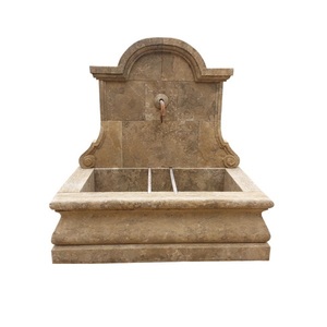 <span class=keywords><strong>Fontaine</strong></span> murale décorative de jardin <span class=keywords><strong>en</strong></span> <span class=keywords><strong>pierre</strong></span> calcaire antique sur mesure - Product Image 1