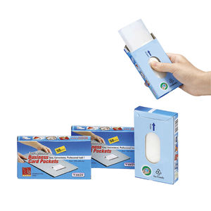 BEST Porte-cartes de visite auto-adhésif en PVC à ouverture par le haut, design tendance - Product Image 3