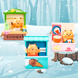 Yu Mo Craft Kapi Food Shop Figurines Blind <b>Box</b> Miniature Food Stalls Collectible Toys Gift Desk Decorations - Product Image 4
