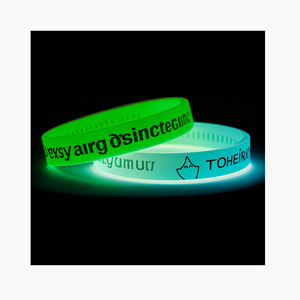 מותאם אישית מותאם אישית צמידי סיליקון אופנה לקידום מכירות ספורט חיצוני זוהר צמידי סיליקון זוהרים - Product Image 1