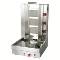 Machine à shawarma professionnelle à gaz 950 avec filtre, horizontale, 3 brûleurs