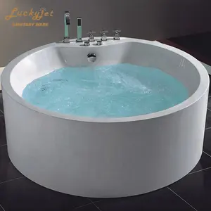 中式白色丙烯酸大理石塑料便携式浴缸成人