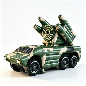 Camion radar missile gonflable de qualité supérieure avec réalisme graphique et points d'ancrage au sol pour exercices de simulation et exposition REMEYA - Product Image 1