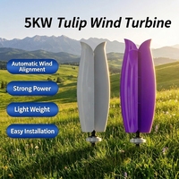 Éolienne Tulip 5KW 48V, ensemble complet avec contrôleur pour la production d'énergie domestique