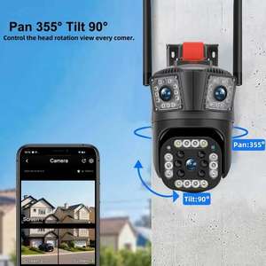 V380 Pro 12MP Wifi Cámara de seguridad al aire libre 4G Tres lentes Audio bidireccional Red inalámbrica Tres pantallas <span class=keywords><strong>IP</strong></span> Gran angular Visión nocturna - Product Image 2
