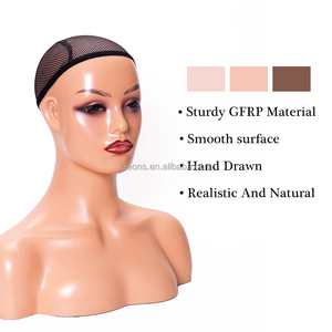 Cabeza de Maniquí Realista de Mujer Afroamericana con Hombros y Soporte para Pelucas - Product Image 3