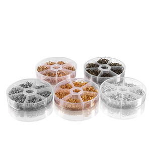 Anneaux de jonction en alliage pour la fabrication de bracelets, ronds, plaqués, plusieurs tailles, emballage en boîte KT0013 - Product Image 4