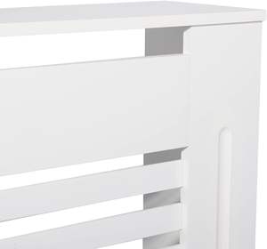 Meuble <span class=keywords><strong>cache</strong></span>-<span class=keywords><strong>radiateur</strong></span> en bois <span class=keywords><strong>MDF</strong></span> blanc ou gris, design traditionnel croisé (<span class=keywords><strong>grille</strong></span> blanche, grand modèle) - Product Image 5