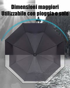 Parapluie inversé de voyage compact, portable, coupe-vent, pliable automatiquement, 8 baleines, pour la pluie, homme et femme - Product Image 4