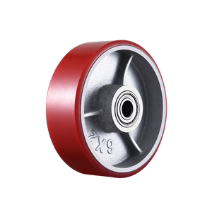 VIMA Fabrik preis 6 Zoll Single Castor <span class=keywords><strong>PU</strong></span> Aluminium Kapazität 500kg Trolley Container Heavy Duty Caster - Product Image 3