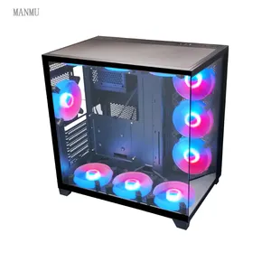 MANMU tempered glass side panel atx PC case gaming computer casing system unit case PC tower computer case