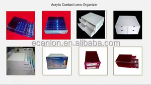 Distributeur de lentilles de contact quotidien moderne et écologique à 4 tiroirs, <span class=keywords><strong>blanc</strong></span> neige, avec logo personnalisé - Product Image 6