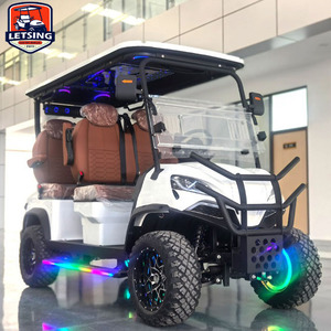 Voiturette de golf de luxe 4 places avec lumières LED colorées, batterie au lithium 48V, vente en gros, livraison rapide - Product Image 1
