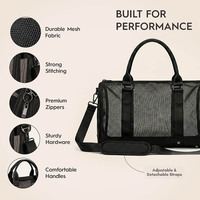 Sac de sport de luxe personnalisé en maille respirante pour la boxe, la gym, les voyages et la randonnée, avec porte-monnaie et trousse de toilette