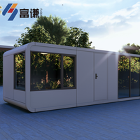 Cabines de jardin carrées modernes (Maisons conteneurs) – Conception écologique en acier et aluminium pour hôtels et locations de vacances – Garantie 5 ans