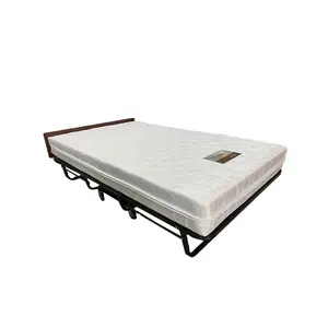 XINSHIYI Manufacture Wholesale Portable Aluminum Metal Feet Folding Single Bed Hotel Extra Bed with Mattress