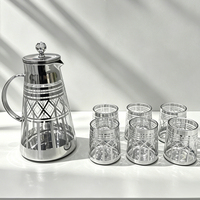 Coffret cadeau de mariage de style moyen-oriental, emballage personnalisé, ensemble de carafes à eau froide en verre résistant à la chaleur, ensemble de théière en verre