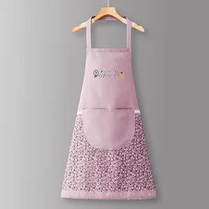 环保印花面包店棉烹饪烧烤厨房围裙可调花式带定制标志