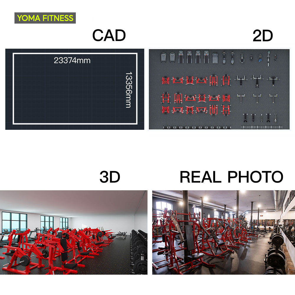 Conception de plan 3D pour multi-gym