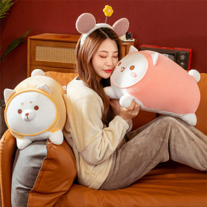 Venta al por mayor Tuan gato conejo <span class=keywords><strong>Shiba</strong></span> <span class=keywords><strong>Inu</strong></span> Corgi cama dormir felpa almohada animal lindo suave kawaii peluche juguete - Product Image 3
