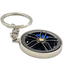 Auto Wiel Roterende Draaitafel Sleutelhanger Naaf Lager Remschijf Remklauw Metalen Karabijnhaak Sleutelhanger Met Offsetdruk - Product Image 6