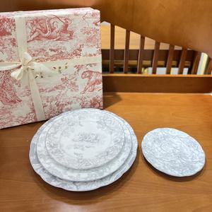 Juego de Vajilla de Lujo de la Serie Jungle Gris Europeo, Platos de Porcelana Fina, Colección Premium - Product Image 3