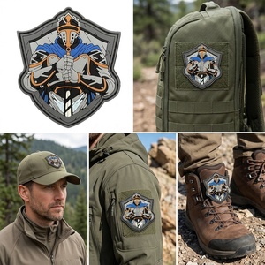 Patch en PVC souple gaufré 3D irrégulier, motif Chevalier Médiéval blindé, pour accessoires <span class=keywords><strong>de</strong></span> veste, sac à dos et chapeau - Product Image 2