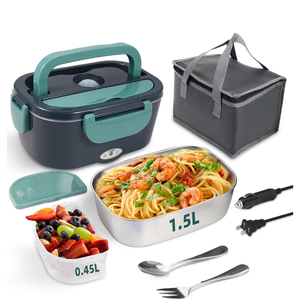 Safe Leak-proof Adults Car Truck Work Travel 110V/12V/24V 60W Warmer <b>Lunch</b> <b>Box</b> Food Heater Electric Tiffin <b>Box</b> - Product Image 1