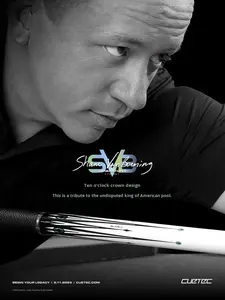 Taco <span class=keywords><strong>de</strong></span> billar Qutaike SVB <span class=keywords><strong>de</strong></span> <span class=keywords><strong>segunda</strong></span> generación con tecnología <span class=keywords><strong>de</strong></span> fibra <span class=keywords><strong>de</strong></span> carbono negra, sección frontal Cuetec Jaguar Meiz - Product Image 6