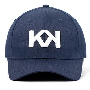 设计师时尚Casquette De棒球牛仔海军蓝彩色刺绣牛仔裤戴明合身棒球帽