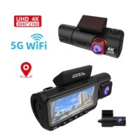 Caméra embarquée 3 caméras 4K+1K+2K avec écran LCD IPS 3,16 pouces, WiFi 5G, GPS, moniteur de stationnement, garantie 1 an