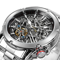 Montres mécaniques en acier inoxydable de luxe pour hommes T-WINNER, nouvelle collection, squelette