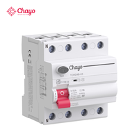 Interruptor Diferencial RCCB RCD Tipo B 4P 10KA 30mA 100mA 300mA 63A 400V para Riel DIN, para Carga de Vehículos Eléctricos y Sistemas Solares Chayo