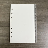 Inserts de budgétisation personnalisables Accessoires Planificateur givré Index Filofax Diviseurs à onglets latéraux A5 A6 Classeur Diviseurs mensuels à onglets
